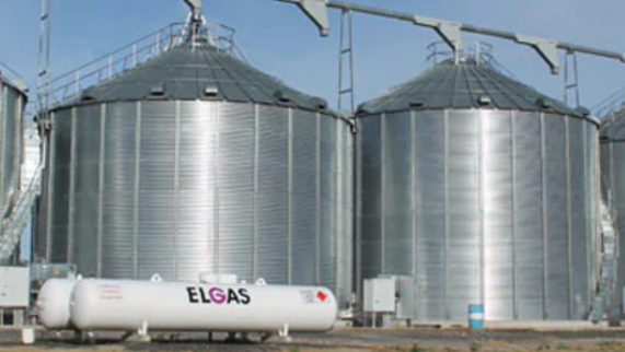 LPG tank for grain drying